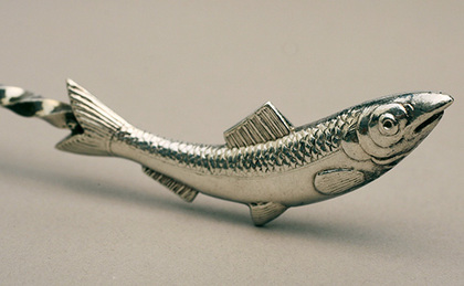 Russian Silver Sardine Fork - Novgorod - Featured Twice in Silver Magazine